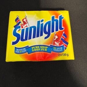 Sunlight Unilever Pure Soap Laundry Detergent Hand Washing Bar 2 x 130g